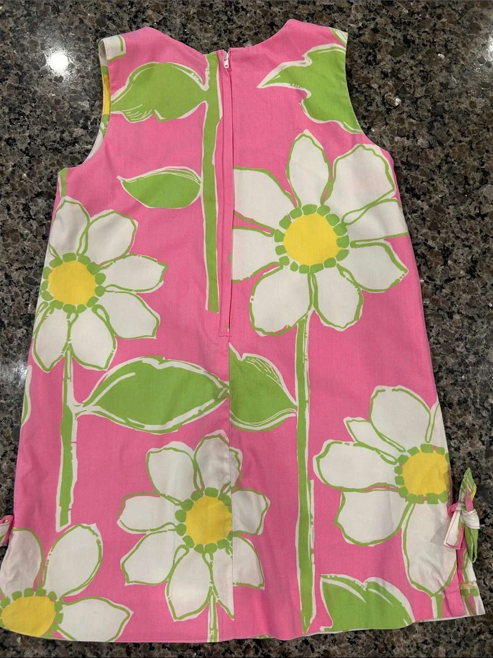Lilly Pulitzer Pink Floral Shift Dress with Green Accents